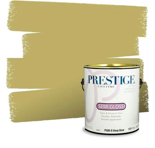 Miniatura 67 de Prestige Paints - Pintura exterior e imprimación en uno, 1 galón, plano, compatibilidad comparable con el color menta «Whipped Mint» de Behr