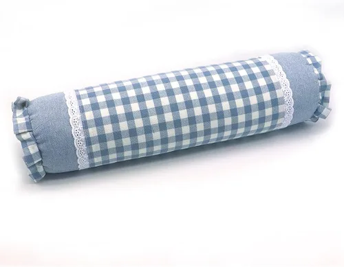 Miniatura 10 de Almohada cervical con relleno de cáscaras de trigo sarraceno para apoyo del cuello y alivio del dolor, almohada cervical cilíndrica para dormir