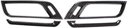 Miniatura 8 de YIWANG Cubierta de ventilación de aire acondicionado lateral cromada ABS estilo fibra de carbono 4 piezas para BMW X1 F48 2016-2019, para BMW X2 F47