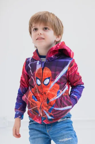 Miniatura 5 de Marvel Spider-Man - Sudadera con capucha de forro polar con cremallera para niños pequeños y grandes