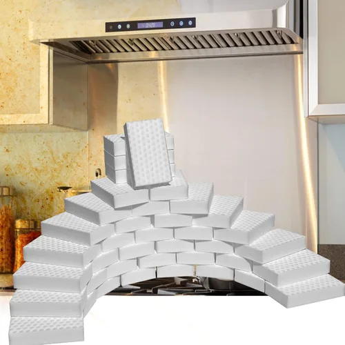Miniatura 7 de Paquete de 100 Esponjas Mágicas Borradoras, Esponja Multifuncional para Limpieza del Hogar de Cocina y Vajilla para Muebles, Esponjas de Limpieza