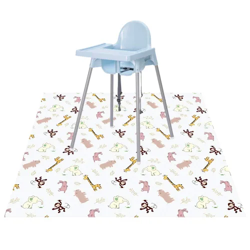 Miniatura 16 de Alfombrilla antideslizante para debajo de la silla alta/Artes y manualidades de CLCROBD, 51" Alfombrilla antideslizante para bebé contra Gris