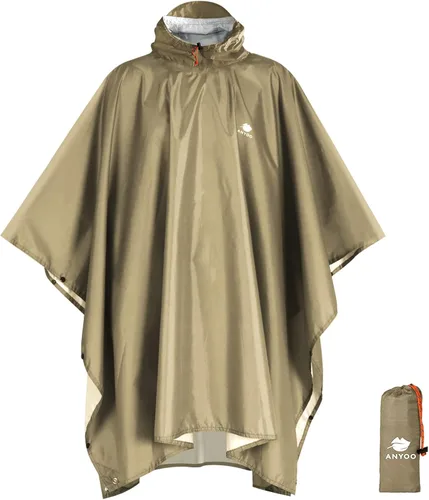 Miniatura 111 de ANYOO Poncho de lluvia con capucha para adultos, impermeable, ligero, para hombres y mujeres, chaqueta de lluvia reutilizable para emergencias al