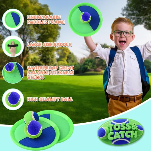 Miniatura 2 de Juego de pelotas para lanzar y atrapar, juguetes de playa para niños, juguetes al aire libre y juegos de patio para niños y niñas, mejora