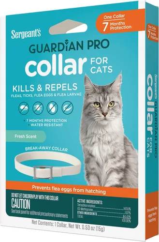 Miniatura 13 de Sergeant's Guardian Pro - Collar para gatos pulgas y garrapatas, 1 unidad