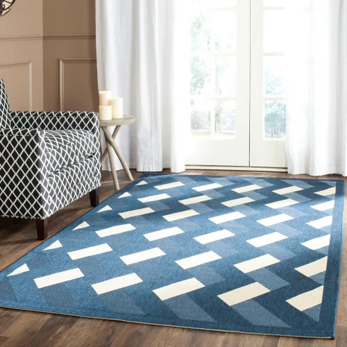 SAFAVIEH Courtyard Collection CY7430 - Alfombra decorativa para interiores y exteriores, impermeable, fácil de limpiar, 4 x 5 pies 7 pulgadas, color