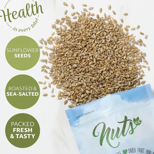 Miniatura 4 de NUTS U.S. - Semillas de girasol, tostadas y saladas al mar, sin colores añadidos y sin sabores artificiales, empaquetadas y cultivadas en Estados