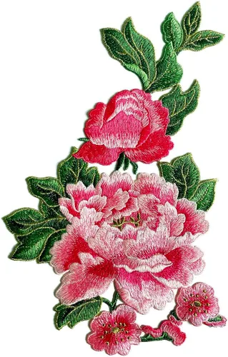Miniatura 6 de Parches florales bordados para coser en ropa, chaquetas, sombreros, decoración de bricolaje (orquídea rosa)