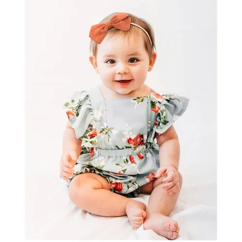 Miniatura 4 de Jesries 30 diademas para bebé, lazos para el pelo para niñas, diademas de nailon con lazos de lino, accesorios para la cabeza hechos a mano
