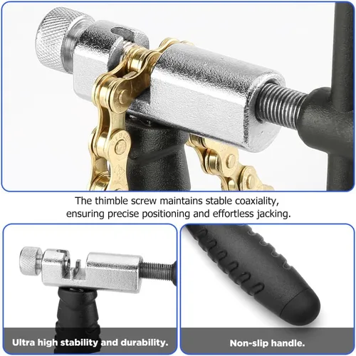 Miniatura 3 de Herramienta profesional de cadena de bicicleta, kit de reparación de cadena de bicicleta para 6-12 velocidades y cadena de una sola velocidad