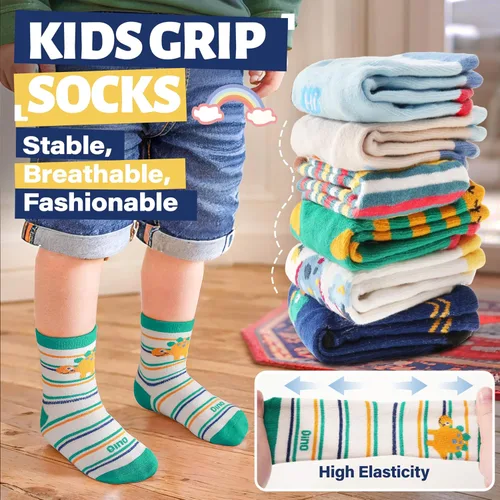 Miniatura 5 de ANTSANG 12 pares de calcetines de bebé para niñas, niños, niños pequeños con empuñaduras, calcetines de tripulación de algodón