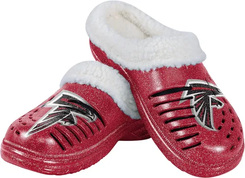 Miniatura 29 de FOCO - Zuecos con logotipo del equipo de la NFL para mujer, forro de sherpa y brillo