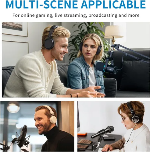 Miniatura 7 de FEELWORLD AMS1 Brazo de micrófono ajustable, soporte de micrófono con tornillo de 3/8" a 5/8", compatible con PM1 y otros micrófonos para podcast