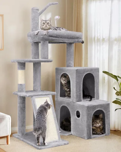 Miniatura 11 de Globlazer F50 Torre para Gatos para Gatos Adultos de Interior, Árbol para Gatos Resistente de 50 Pulgadas para Gatos Grandes, Casa de Árbol