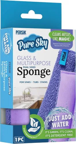 Miniatura 8 de Pure-Sky Ultra - Esponja de limpieza de microfibra 2 en 1, combinación para vidrio y multiusos, solo agrega agua, no necesita detergentes, uso