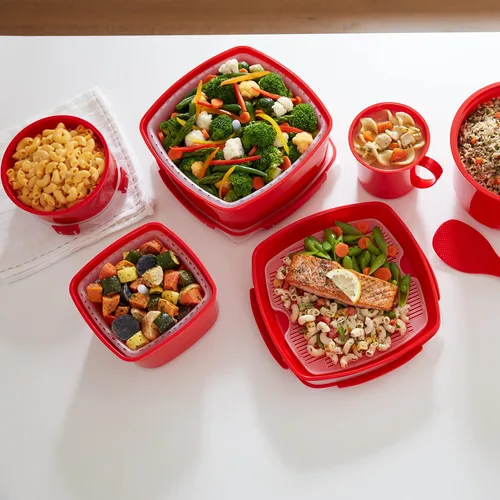 Miniatura 5 de Sistema Microwave Collection - Tazón redondo, 30.4 oz./0.9 L, rojo