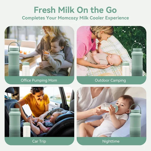 Miniatura 3 de Botella de almacenamiento de leche materna de 10 onzas, compatible con Momcozy Milk Cooler de 22 onzas y bombas Spectra, botellas de colección