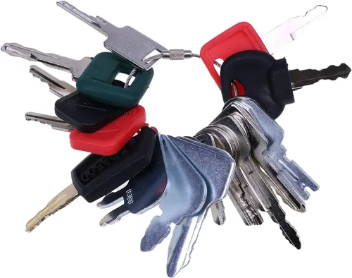 JZGRDN Juego de llaves de equipo pesado de 24 piezas con llavero compatible con Caterpillar, Komatsu, Hitachi, Yanmar, Clark, JCB, Toyota, Bobcat,