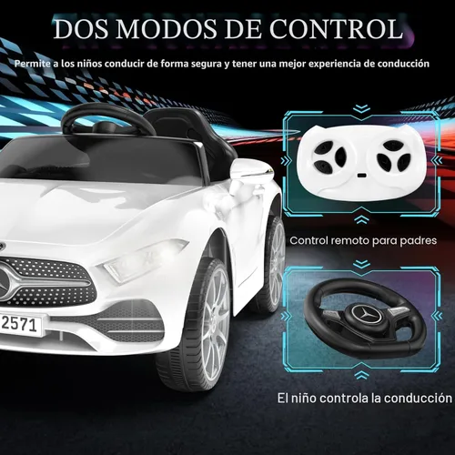 Miniatura 3 de Auto de paseo para niños de 12 V con control remoto de 2.4 G, automóvil eléctrico alimentado por batería, puertas dobles, cinturón de seguridad, luz