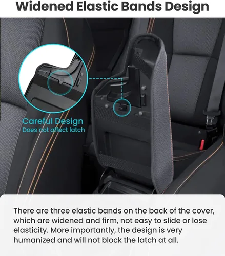 Miniatura 4 de Sinvanho Funda para Reposabrazos de Consola Central para Subaru 2018-2023 Crosstrek y 2017-2023 Impreza, Funda Protectora de Tapa de Caja de Naranja