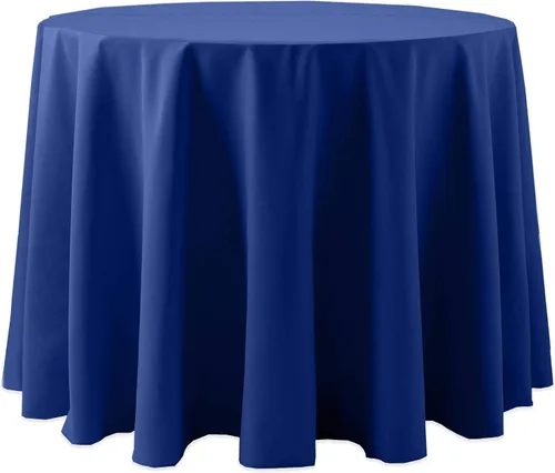 Miniatura 22 de Ultimate Textile Cotton-Feel - Mantel redondo de 90 pulgadas para comedor, color berenjena, color morado