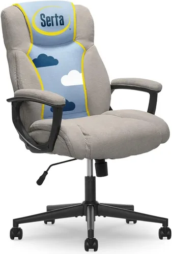 Miniatura 4 de Serta Silla de oficina Style Hannah II, cuero consolidado gris Harvard