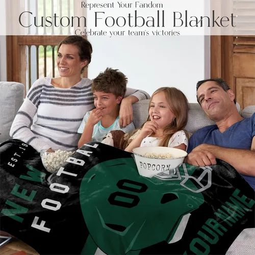 Miniatura 83 de Manta personalizada para fanáticos del fútbol americano – Se envía al día siguiente – Hecha en Estados Unidos – Manta de vellón personalizada