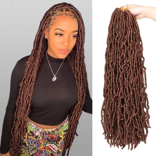 Miniatura 20 de ZRQ Extensiones de cabello sintético de ganchillo de 36 pulgadas, 3 paquetes, color negro natural, preenlazadas, largas, de diosa, sintéticas, 1b#