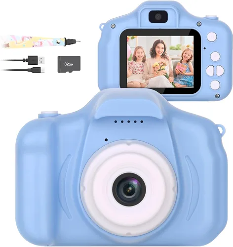 Mafiti Cámara para Niños, Cámara Digital Mini Selfie de 26MP HD para Niños, Cámara para Niños Pequeños de Vídeo 1080P, Juguete al Aire Libre para
