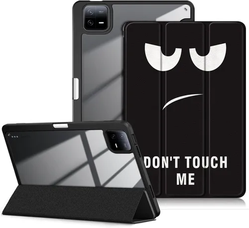 Funda para Xiaomi Pad 6 de 11 pulgadas, carcasa rígida transparente para Xiaomi Pad Pro 2023, con encendido y apagado automático, no toque "No Tocar"