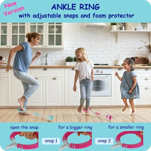 Miniatura 2 de Rocket Flashing LED Ankle Skip Fun Cool Jumping Gift for Ages 5 6 7 8 9 10+ Kids NO Battery Charging Needed Family Exercise Fitness Coordination