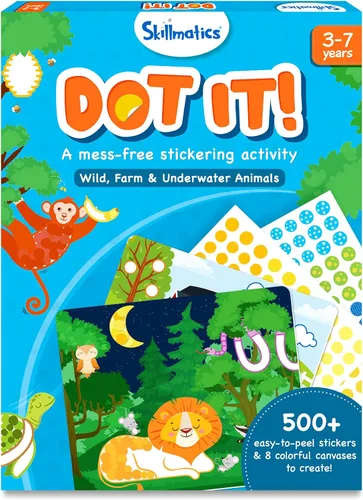 Miniatura 12 de Skillmatics Dot It - Arte adhesivo de princesa Disney, diversión sin desorden para niños, más de 500 calcomanías, kits de manualidades, actividad