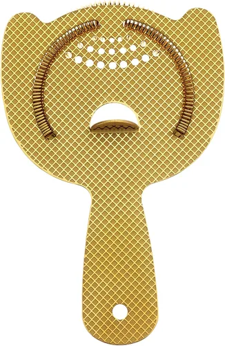 Miniatura 11 de Barfly Diamond Lattice Etch - Colador de barra de resorte resistente, cobre antiguo