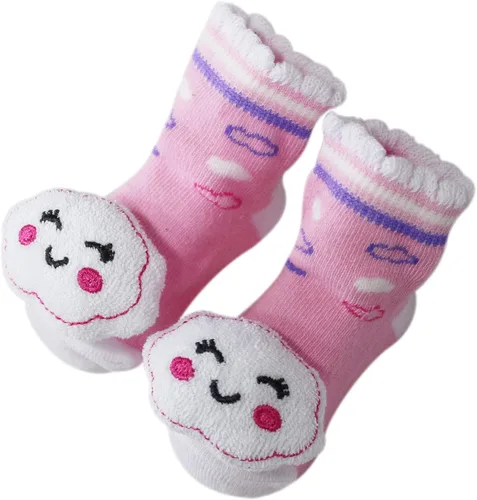 Miniatura 6 de PUPPET Calcetines de sonajero para niña botines de algodón set de regalo RosaRebel Fun 6 meses