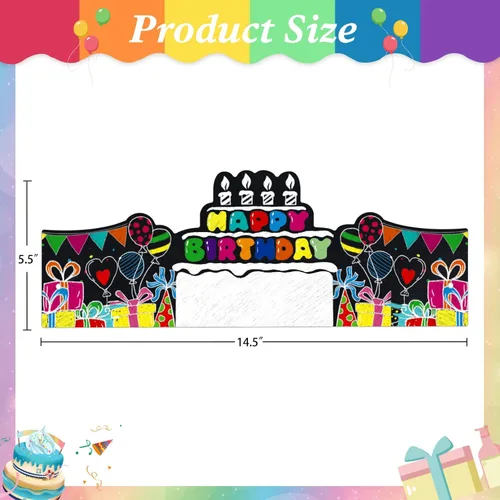 Miniatura 14 de SICOHOME Gorras de papel para niños, coronas de papel para estudiantes, jardín de infantes, suministros de fiesta preescolar, ajustables