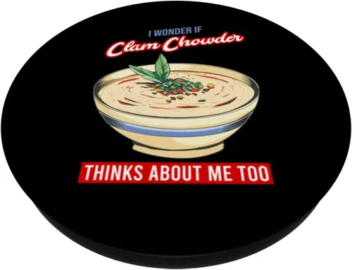 Miniatura 2 de Seafood Soup Clam New England Clam Chowder PopSockets Swappable PopGrip