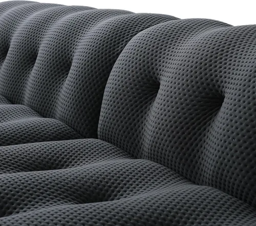 Miniatura 9 de Sofá modular modular de 86.6 pulgadas, sofá biplaza de gran tamaño, tela de malla 3D, cómodo sofá de nube, sofá curvado para sala de estar, oficina