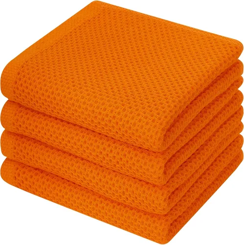 Miniatura 103 de Kitinjoy - Paños de cocina de 100 % algodón, tela de tejido gofrado, paño de limpieza ultrasuave, absorbente y de secado rápido. Gris Oscuro