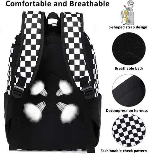 Miniatura 31 de Joyfulife Mochilas para niñas, mochilas para niños, mochilas para adolescentes, mochila para estudiantes escolares con lonchera, bolsas para lápices