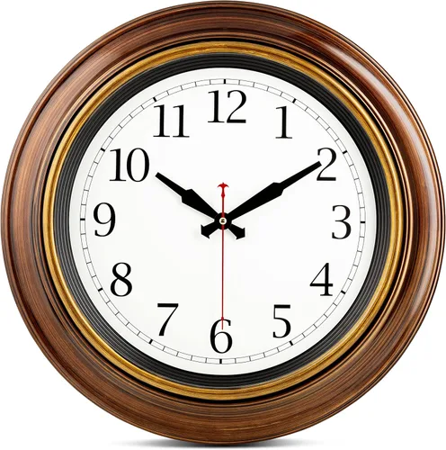 Miniatura 8 de Bernhard Products Reloj de pared grande de 18 pulgadas, de cuarzo, silencioso, sin tictac, funciona con pilas, para el hogar, sala de estar, sobre