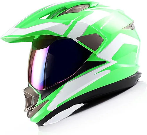 Miniatura 11 de 1Storm Casco Deportivo Dual Motocicleta Cara Completa Motocross Todoterreno Bicicleta Color Negro Mate