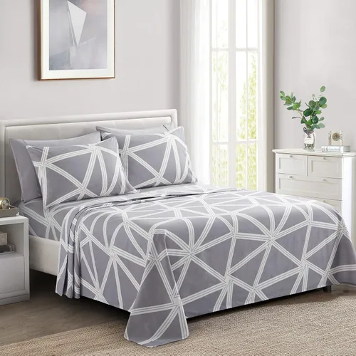 Miniatura 28 de Marina Decoration Ropa de cama ultra suave y sedosa con bolsillo profundo, rayón derivado de bambú para todas las estaciones, juego de sábanas de 6