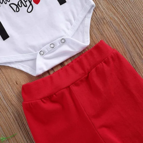 Miniatura 5 de Kuriozud Baby My First - Conjunto de ropa de 3 piezas para San Valentín