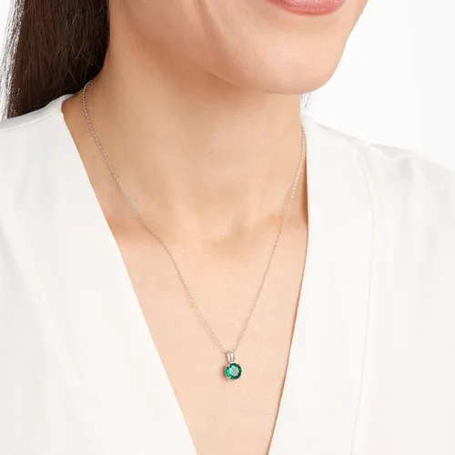 Miniatura 38 de Amazon Essentials Collar con colgante de piedra natal de corte redondo de plata de ley de 18 pulgadas (anteriormente colección Amazon)