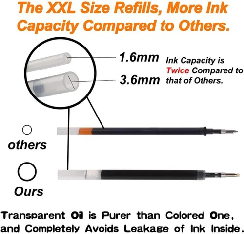 Miniatura 3 de Smart Color Art - Paquete de 45 bolígrafos de gel negros, bolígrafos retráctiles de tinta de gel de punta media, escritura suave, agarre cómodo