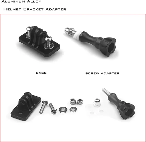 Miniatura 3 de Soportes fijos universales para casco, adaptador de soporte de metal, accesorios de cámara para cámara deportiva GoPro Series/casco de paracaidismo