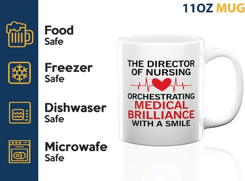 Miniatura 4 de Nurse Director Coffee Mug 11oz White -Brilliance - Labor Clinical Certified Nursing Assistant Surgica Oncology Practitioner