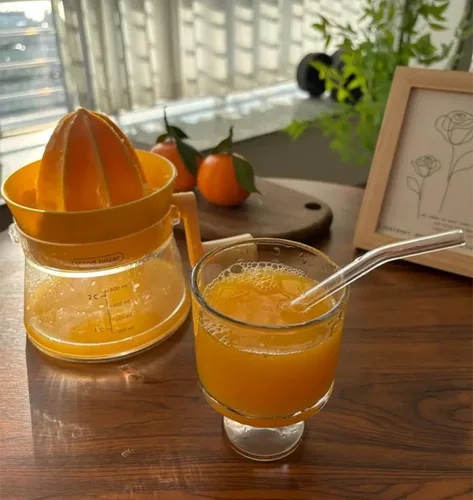 Miniatura 4 de Exprimidor manual de cítricos con manivela giratoria, prensa manual de gran capacidad de 16.9 fl oz para toronja limón, naranja, lima, extracción