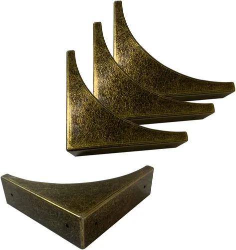 Miniatura 6 de Protectores de esquina – Protector de esquina de mesa de metal, soportes de esquina decorativos plateados y protectores de esquina para caja