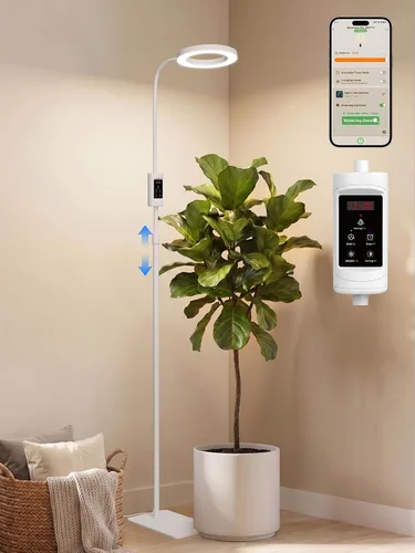 Miniatura 10 de GLOWRIUM Luces LED inteligentes de cultivo para plantas de interior, luz de escritorio para plantas con control de aplicación Bluetooth, lámpara